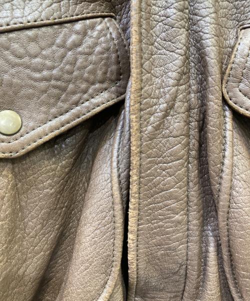 DOG FIGHT（ドッグファイト）DOG FIGHT (ドッグファイト) レザージャケット ブラウン サイズ:５の古着・服飾アイテム