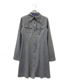 BURBERRY BLUE LABEL（バーバリーロンドンブルーレーベル）の古着「長袖ワンピース」｜グレー