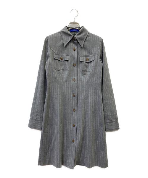 BURBERRY BLUE LABEL（バーバリーロンドンブルーレーベル）BURBERRY BLUE LABEL (バーバリーロンドンブルーレーベル) 長袖ワンピース グレー サイズ:３８の古着・服飾アイテム
