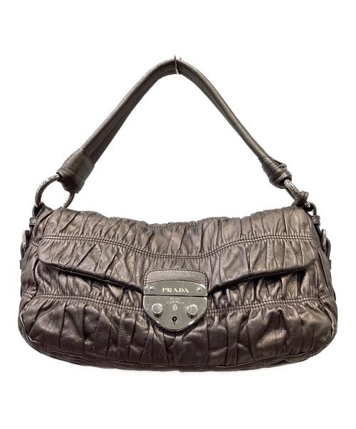 PRADA（プラダ）PRADA (プラダ) セミショルダーバッグ グレーの古着・服飾アイテム
