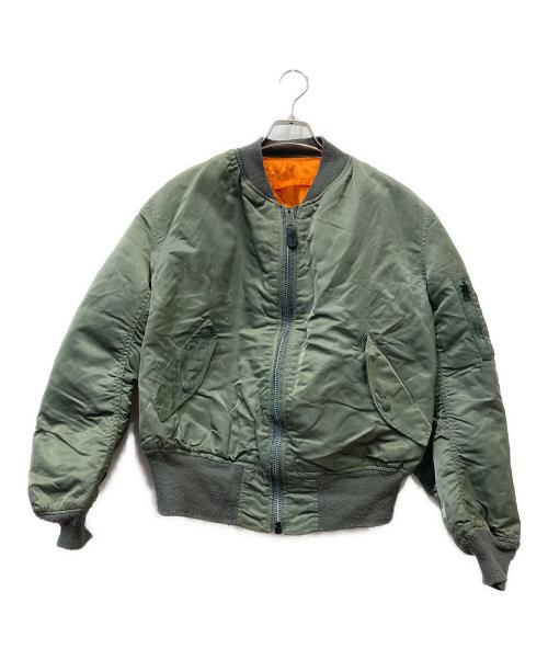 ALPHA（アルファ）ALPHA (アルファ) MA-1ジャケット カーキ サイズ:LARGEの古着・服飾アイテム