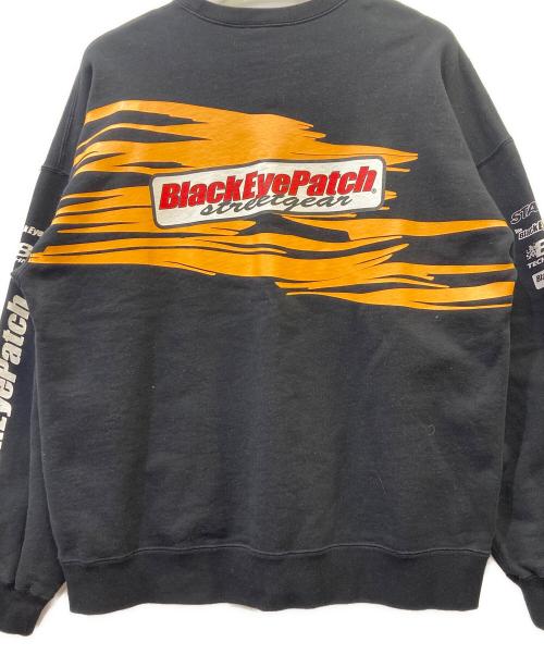BlackEyePatch（ブラックアイパッチ）BlackEyePatch (ブラックアイパッチ) レーシングクルースウェット ブラック サイズ:XLの古着・服飾アイテム
