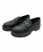 gibousギボス）の古着「厚底ローファー」｜ブラック