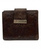 GUCCIグッチ）の古着「2つ折り財布」｜ブラウン