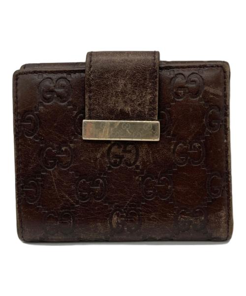 GUCCI（グッチ）GUCCI (グッチ) 2つ折り財布 ブラウンの古着・服飾アイテム