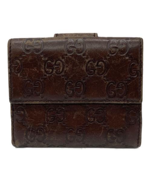 GUCCI（グッチ）GUCCI (グッチ) 2つ折り財布 ブラウンの古着・服飾アイテム