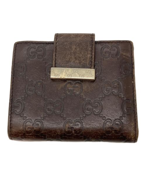 GUCCI（グッチ）GUCCI (グッチ) 2つ折り財布 ブラウンの古着・服飾アイテム