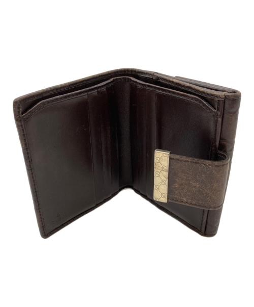 GUCCI（グッチ）GUCCI (グッチ) 2つ折り財布 ブラウンの古着・服飾アイテム