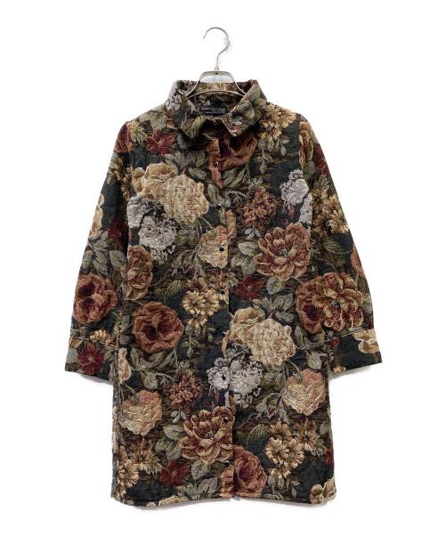 KOJI TOYODA（コージ トヨダ）KOJI TOYODA (コージ トヨダ) 長袖ワンピース グレー×ベージュ サイズ:Freeの古着・服飾アイテム