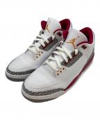 NIKEナイキ）の古着「エアジョーダン3レトロ」｜ホワイト×レッド