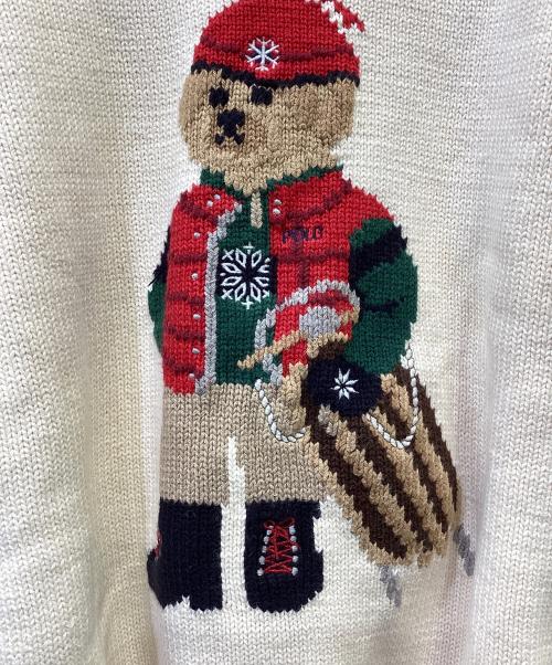 POLO RALPH LAUREN（ポロ・ラルフローレン）POLO RALPH LAUREN (ポロ・ラルフローレン) 厚手ニット アイボリー サイズ:Lの古着・服飾アイテム