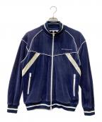 WHITE MOUNTAINEERINGホワイトマウンテ二アニング）の古着「ベロアジャケット」｜ネイビー
