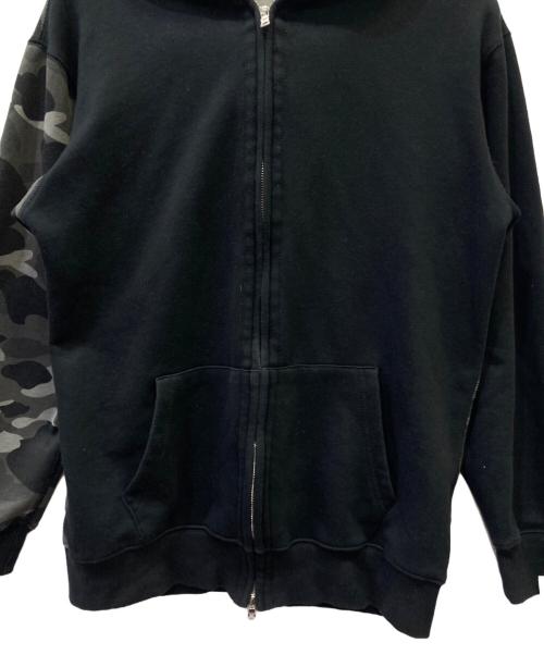A BATHING APE（ア ベイシング エイプ）A BATHING APE (ア ベイシング エイプ) ジップパーカー ブラック サイズ:Lの古着・服飾アイテム