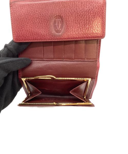 Cartier（カルティエ）Cartier (カルティエ) 3つ折り財布 ボルドーの古着・服飾アイテム