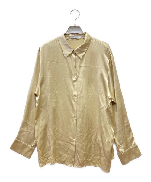 ETRE TOKYO（エトレトウキョウ）ETRE TOKYO (エトレトウキョウ) ボックスシルエットシルクシャツ ベージュ サイズ:Fの古着・服飾アイテム