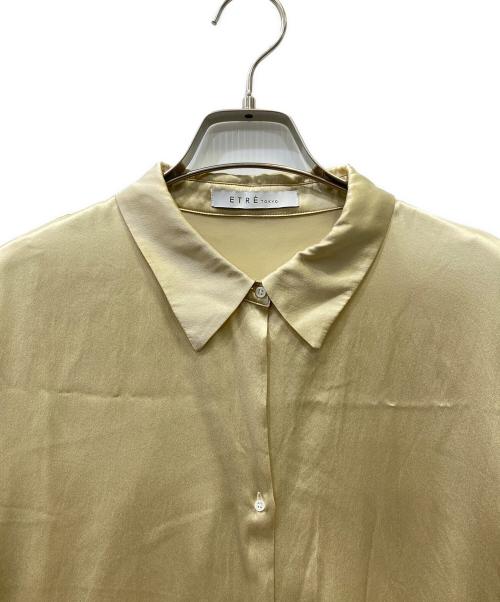 ETRE TOKYO（エトレトウキョウ）ETRE TOKYO (エトレトウキョウ) ボックスシルエットシルクシャツ ベージュ サイズ:Fの古着・服飾アイテム