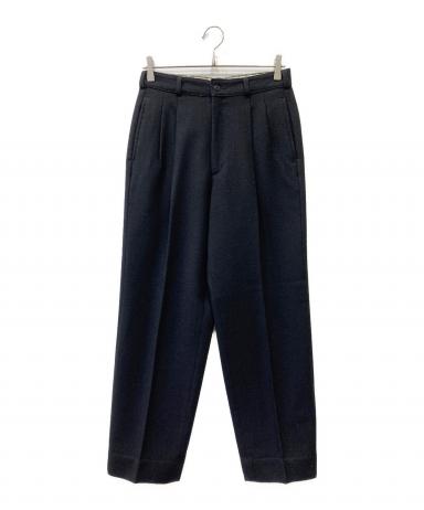 中古・古着通販】Wrangler (ラングラー) ウールタックパンツ ブラック