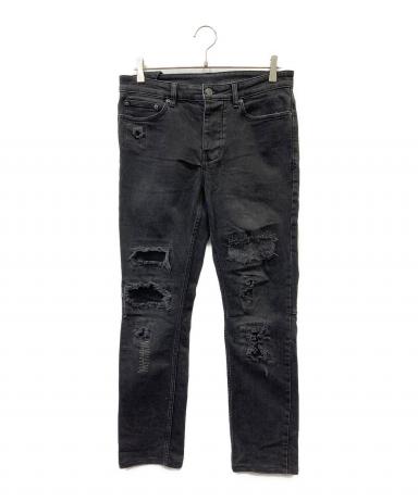 中古・古着通販】Ksubi (スビ) ダメージ加工デニムパンツ グレー