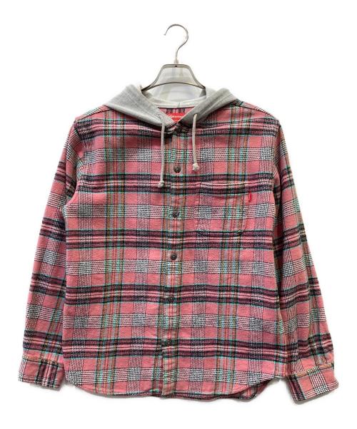 SUPREME（シュプリーム）SUPREME (シュプリーム) フーデッドネルシャツ ピンク サイズ:Sの古着・服飾アイテム