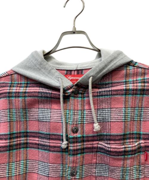 SUPREME（シュプリーム）SUPREME (シュプリーム) フーデッドネルシャツ ピンク サイズ:Sの古着・服飾アイテム