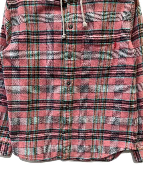SUPREME（シュプリーム）SUPREME (シュプリーム) フーデッドネルシャツ ピンク サイズ:Sの古着・服飾アイテム