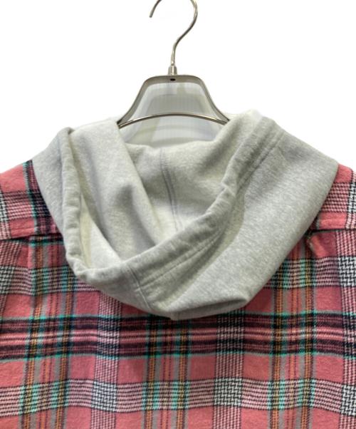 SUPREME（シュプリーム）SUPREME (シュプリーム) フーデッドネルシャツ ピンク サイズ:Sの古着・服飾アイテム