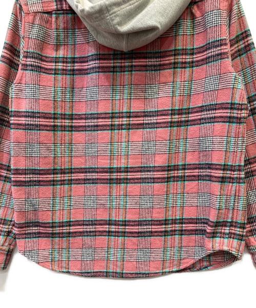 SUPREME（シュプリーム）SUPREME (シュプリーム) フーデッドネルシャツ ピンク サイズ:Sの古着・服飾アイテム