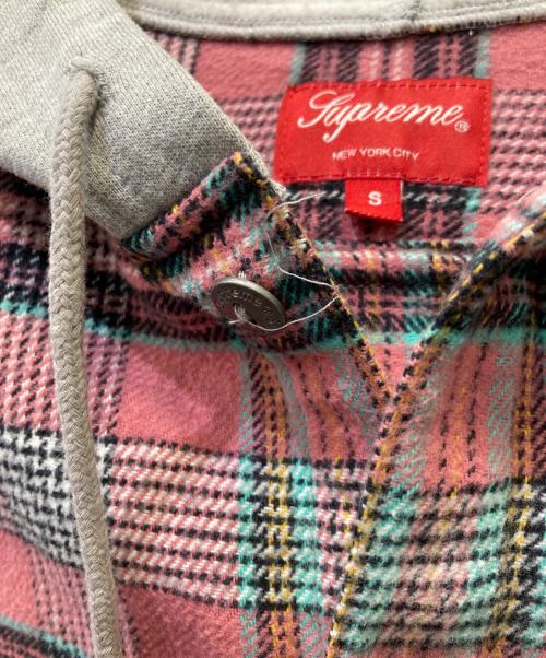 SUPREME（シュプリーム）SUPREME (シュプリーム) フーデッドネルシャツ ピンク サイズ:Sの古着・服飾アイテム