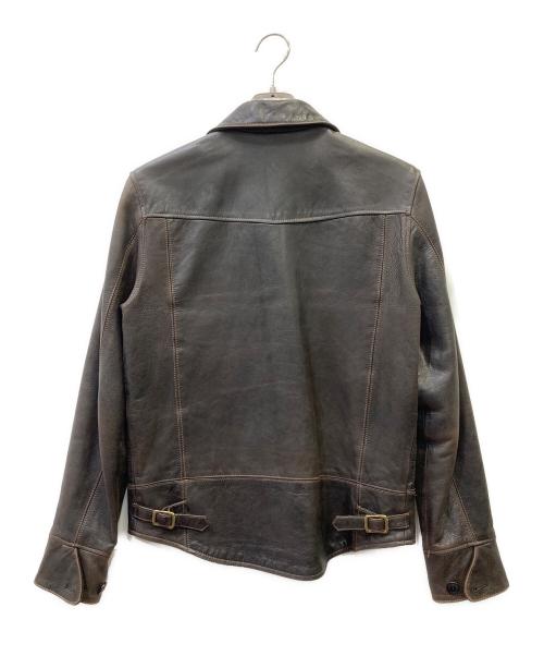 WEST RIDE（ウエストライド）WEST RIDE (ウエストライド) シングルライダースジャケット ブラウン サイズ:36の古着・服飾アイテム