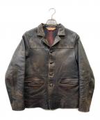 G&F WORKERSジーアンドエフワーカーズ）の古着「ホースハイドカーコート」｜ブラウン