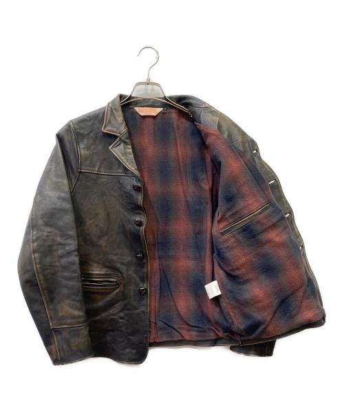 G&F WORKERS（ジーアンドエフワーカーズ）G&F WORKERS (ジーアンドエフワーカーズ) ホースハイドカーコート ブラウン サイズ:36の古着・服飾アイテム