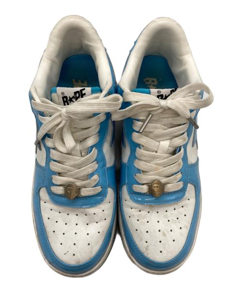 A BATHING APE（ア ベイシング エイプ）A BATHING APE (ア ベイシング エイプ) スニーカー スカイブルー×ホワイト サイズ:27.5cmの古着・服飾アイテム