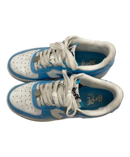 A BATHING APE（ア ベイシング エイプ）A BATHING APE (ア ベイシング エイプ) スニーカー スカイブルー×ホワイト サイズ:27.5cmの古着・服飾アイテム