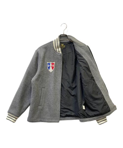 HOUSTON（ヒューストン）HOUSTON (ヒューストン) ジップアップジャケット グレー サイズ:XLの古着・服飾アイテム