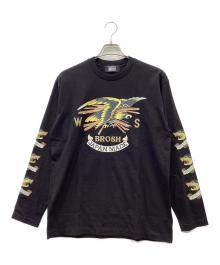 WILD SIDE×BROSH（ワイルドサイド×ブロッシュ）の古着「長袖カットソー」｜ブラック