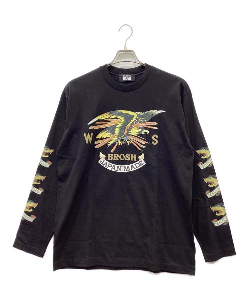 WILD SIDE（ワイルドサイド）WILD SIDE (ワイルドサイド) BROSH (ブロッシュ) 長袖カットソー ブラック サイズ:３の古着・服飾アイテム