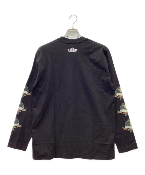 WILD SIDE（ワイルドサイド）WILD SIDE (ワイルドサイド) BROSH (ブロッシュ) 長袖カットソー ブラック サイズ:３の古着・服飾アイテム