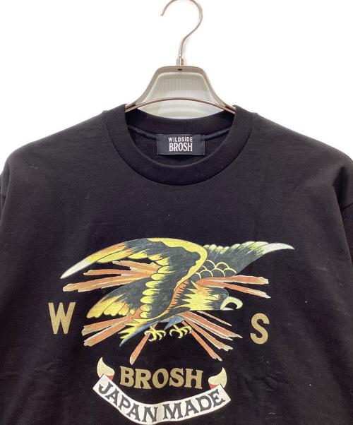 WILD SIDE（ワイルドサイド）WILD SIDE (ワイルドサイド) BROSH (ブロッシュ) 長袖カットソー ブラック サイズ:３の古着・服飾アイテム