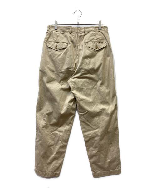 Graphpaper（グラフペーパー）Graphpaper (グラフペーパー) Suvin Chino Tuck Tapered Pants ベージュ サイズ:1の古着・服飾アイテム