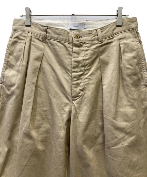 Graphpaper（グラフペーパー）Graphpaper (グラフペーパー) Suvin Chino Tuck Tapered Pants ベージュ サイズ:1の古着・服飾アイテム