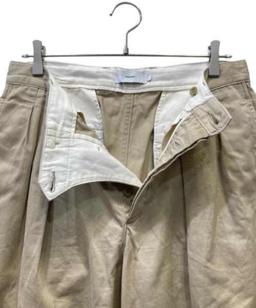 Graphpaper（グラフペーパー）Graphpaper (グラフペーパー) Suvin Chino Tuck Tapered Pants ベージュ サイズ:1の古着・服飾アイテム