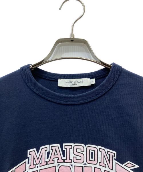 maison kitsune（メゾンキツネ）maison kitsune (メゾンキツネ) 半袖カットソー ネイビー サイズ:Ｓの古着・服飾アイテム