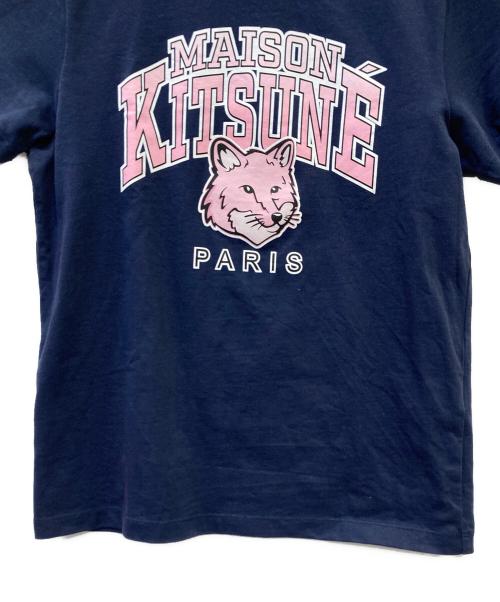 maison kitsune（メゾンキツネ）maison kitsune (メゾンキツネ) 半袖カットソー ネイビー サイズ:Ｓの古着・服飾アイテム