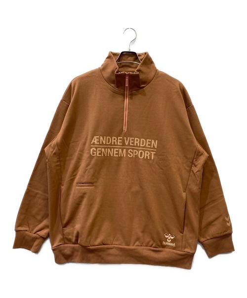 hummel（ヒュンメル）hummel (ヒュンメル) ハーフジップスウェット ブラウン サイズ:O 未使用品の古着・服飾アイテム