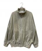 Graphpaperグラフペーパー）の古着「Compact Velour Track Jaket」｜ライトグレー