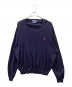 POLO RALPH LAURENポロ・ラルフローレン）の古着「薄手ニット」｜ネイビー