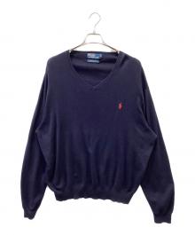 POLO RALPH LAUREN（ポロ・ラルフローレン）の古着「薄手ニット」｜ネイビー