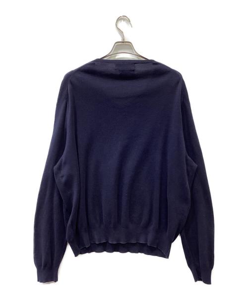 POLO RALPH LAUREN（ポロ・ラルフローレン）POLO RALPH LAUREN (ポロ・ラルフローレン) 薄手ニット ネイビー サイズ:XXLの古着・服飾アイテム