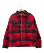 WOOLRICHウールリッチ）の古着「ジップジャケット」｜レッド×ブラック