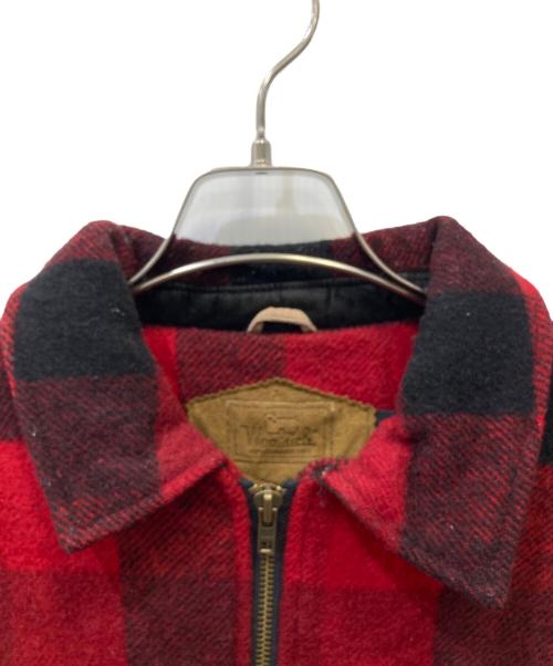 WOOLRICH（ウールリッチ）WOOLRICH (ウールリッチ) ジップジャケット レッド×ブラック サイズ:Ｍの古着・服飾アイテム